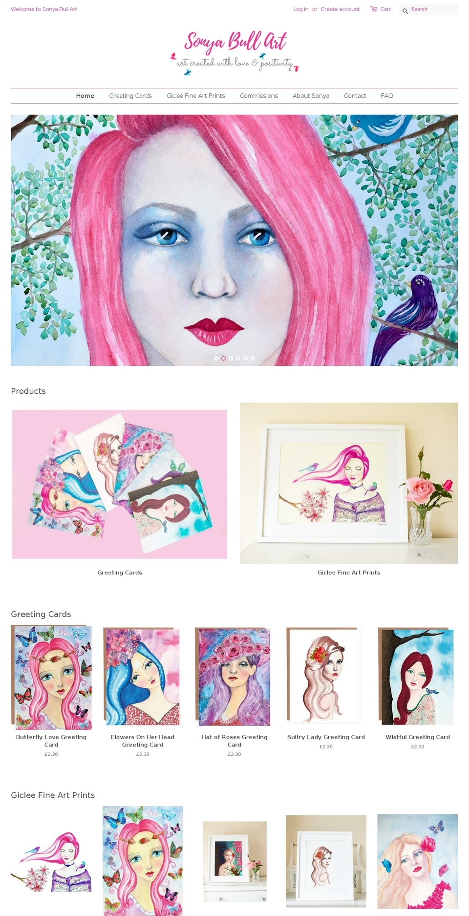 sonyabullart.com — Shopify storefront screenshot