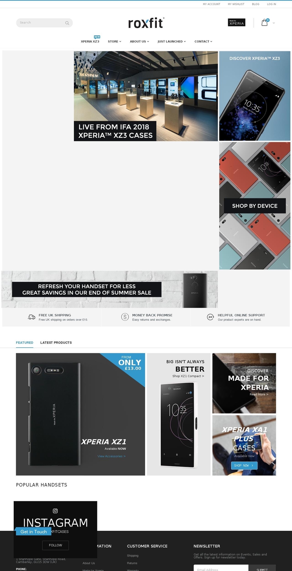 Roxfit Sept 2017 Shopify theme site example sonyaccessories.com