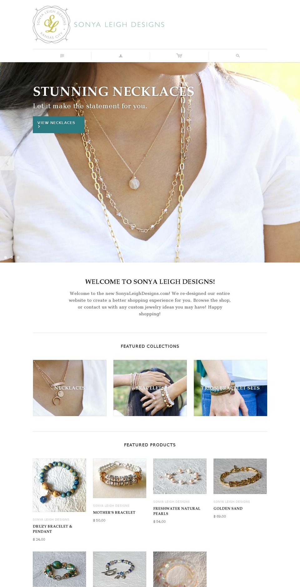 sonyaleighdesigns.com — Shopify storefront screenshot