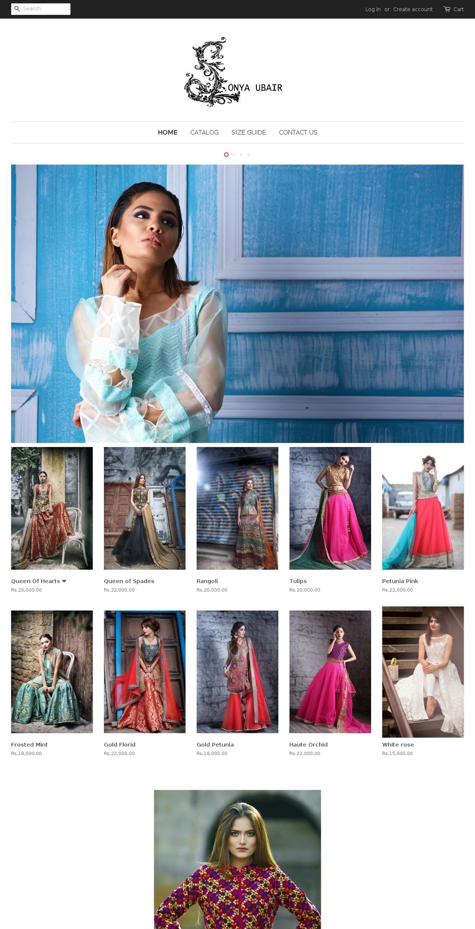 sonyaubair.com — Shopify storefront screenshot