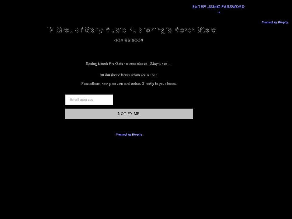 sonymusicmerch.myshopify.com shopify website screenshot