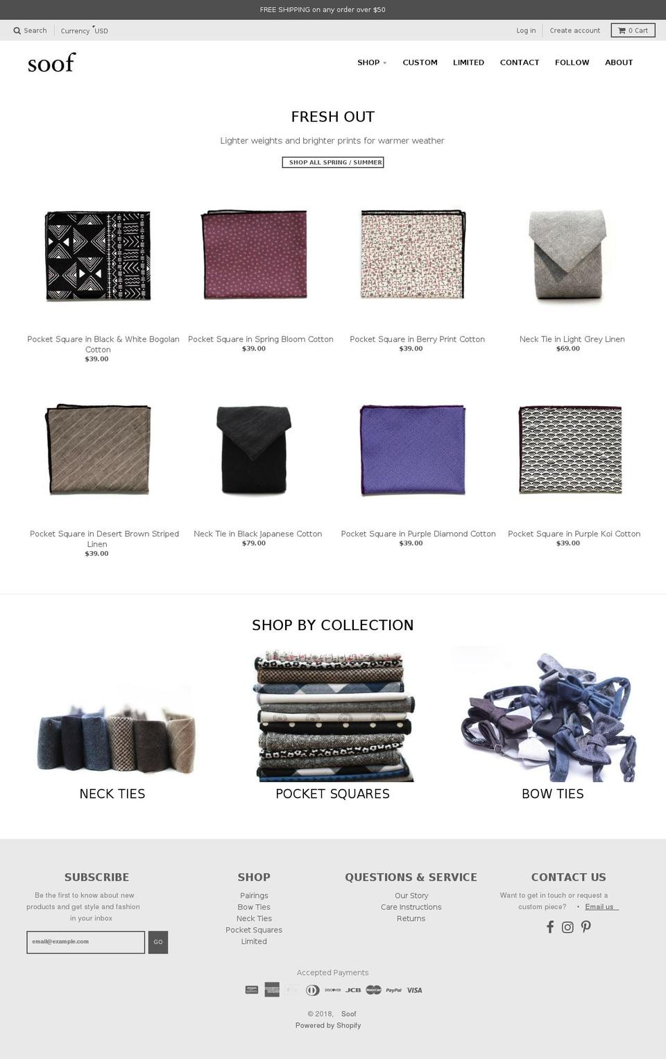 soofnyc.com shopify website screenshot