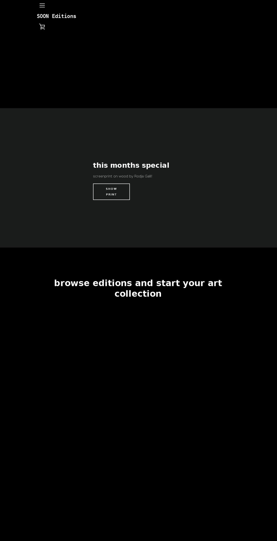 sooneditions.com — Shopify storefront screenshot