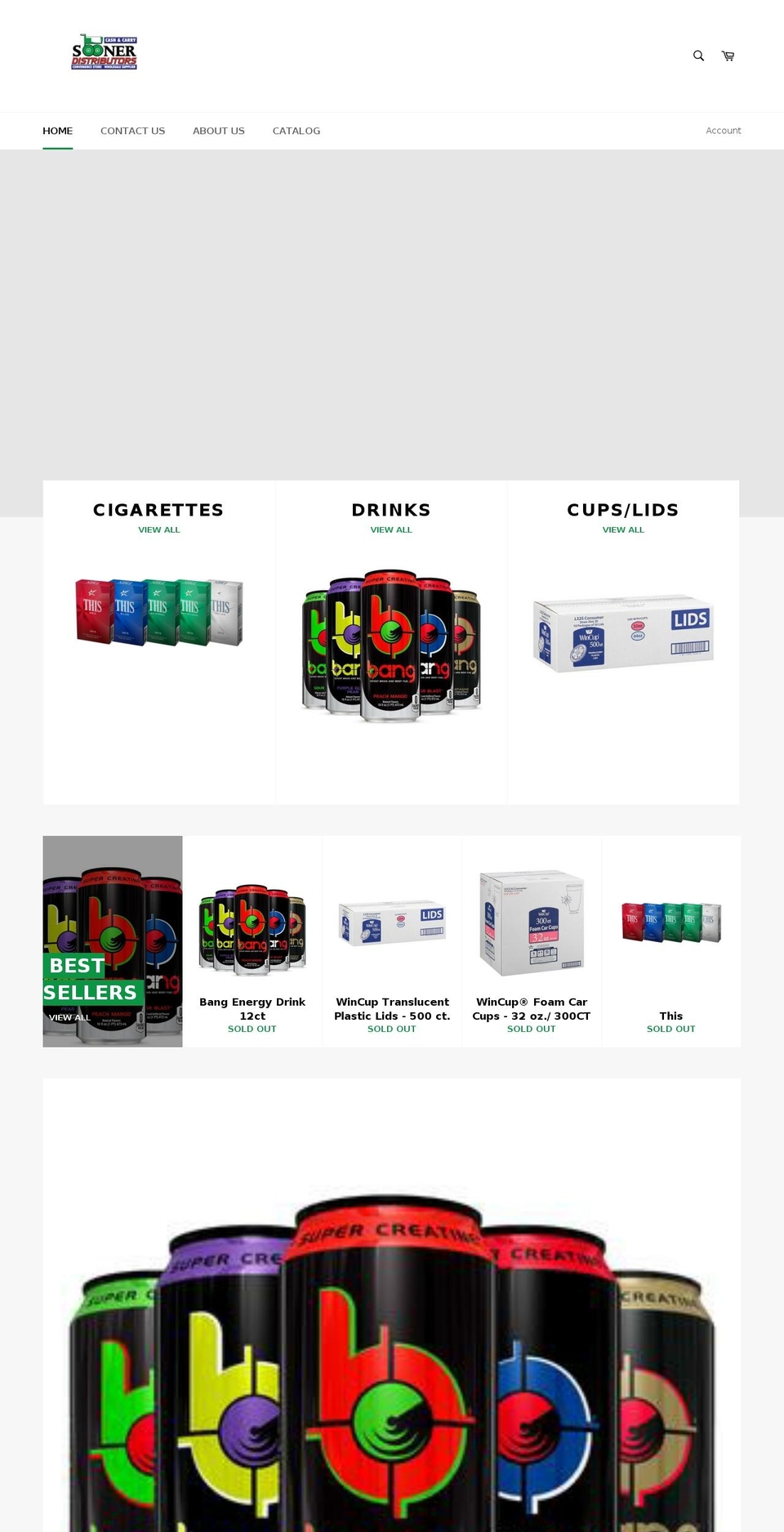 soonerdistributors.com — Shopify storefront screenshot