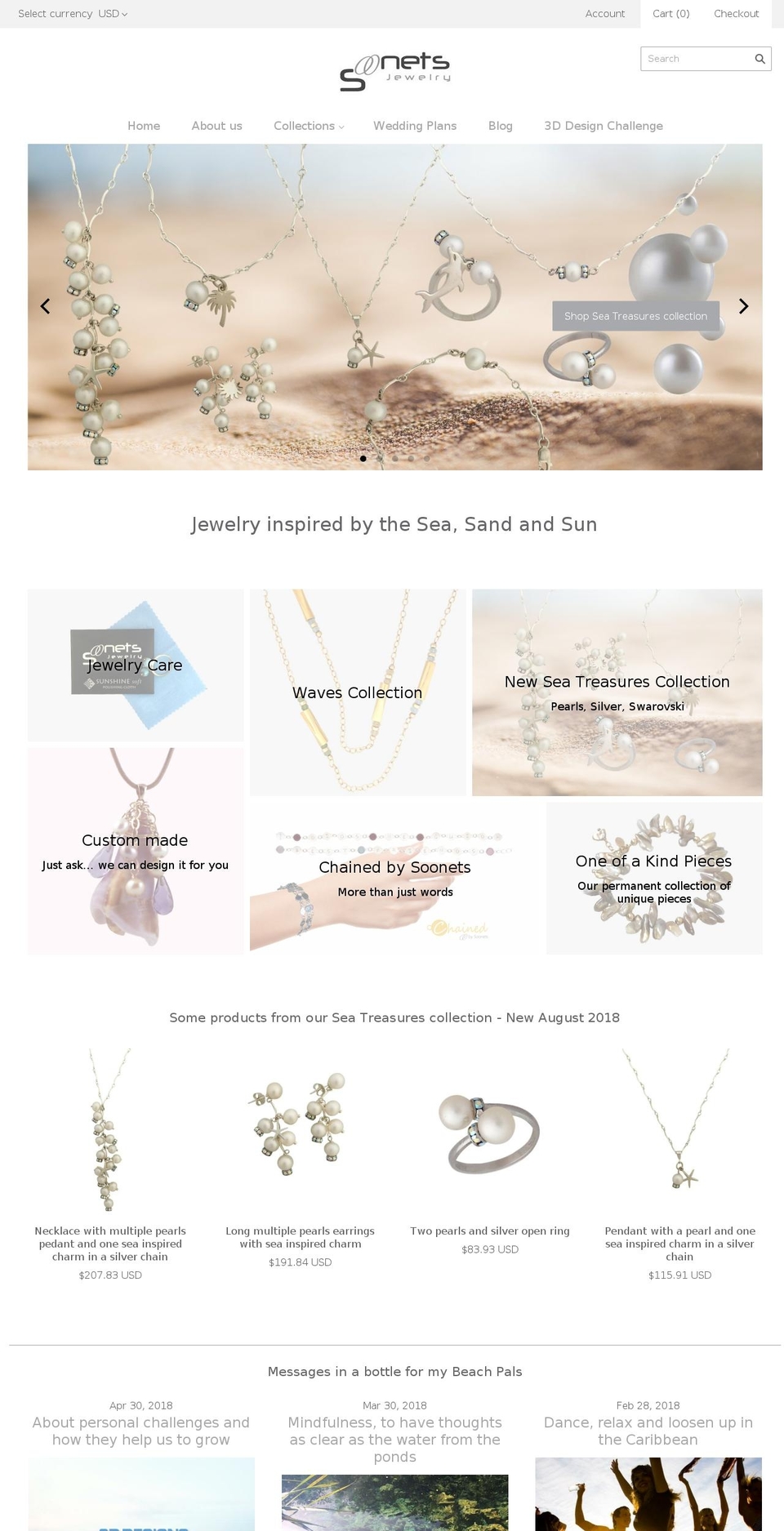 soonetsjewelry.com shopify website screenshot
