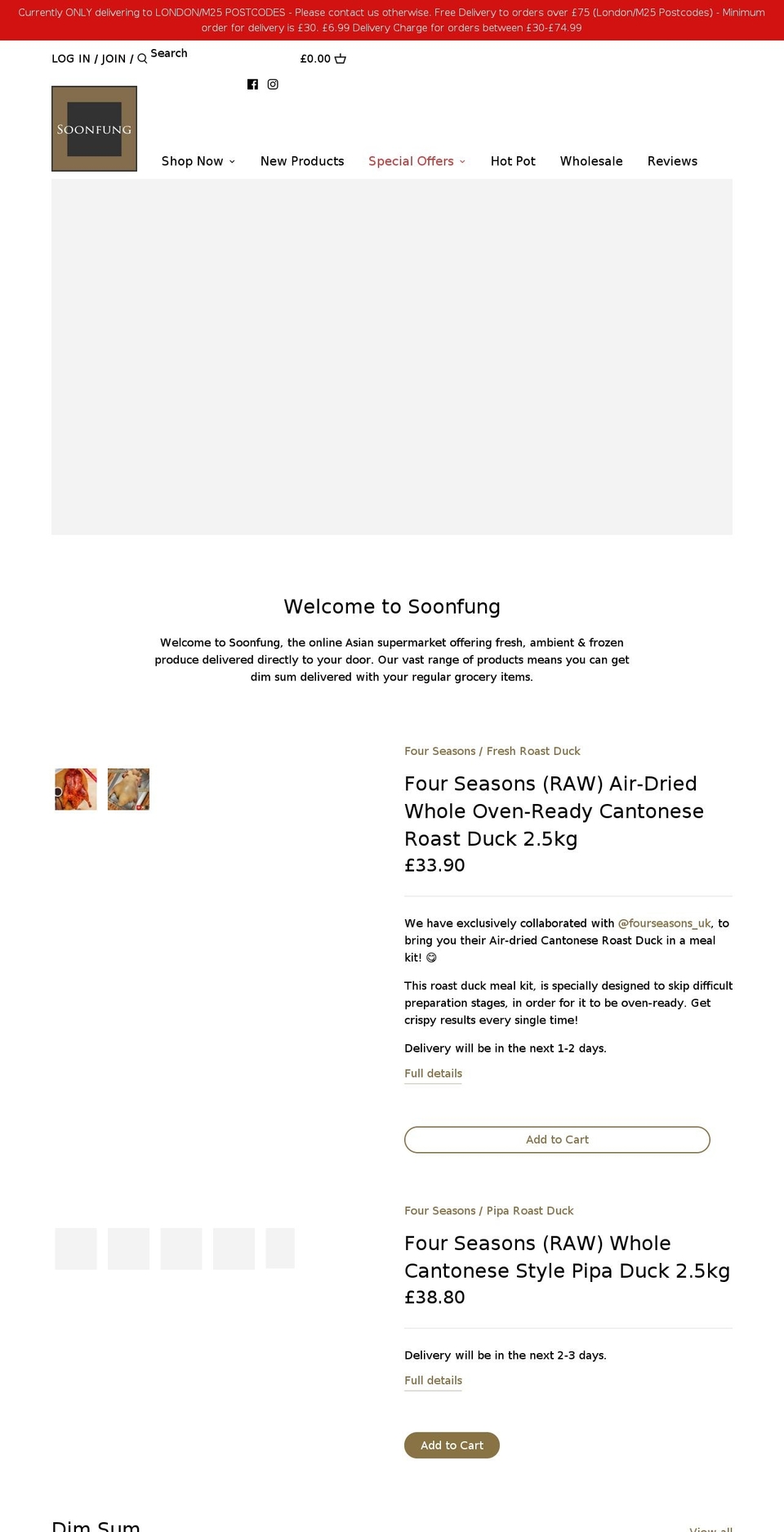 soonfung.co.uk shopify website screenshot