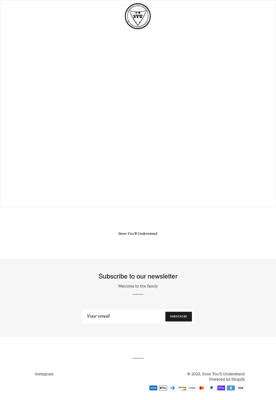 soonyoullunderstand.com shopify website screenshot