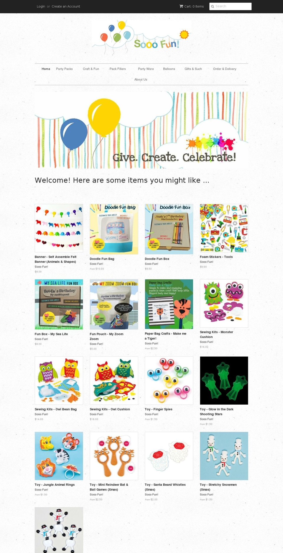 sooo-fun.com — Shopify storefront screenshot