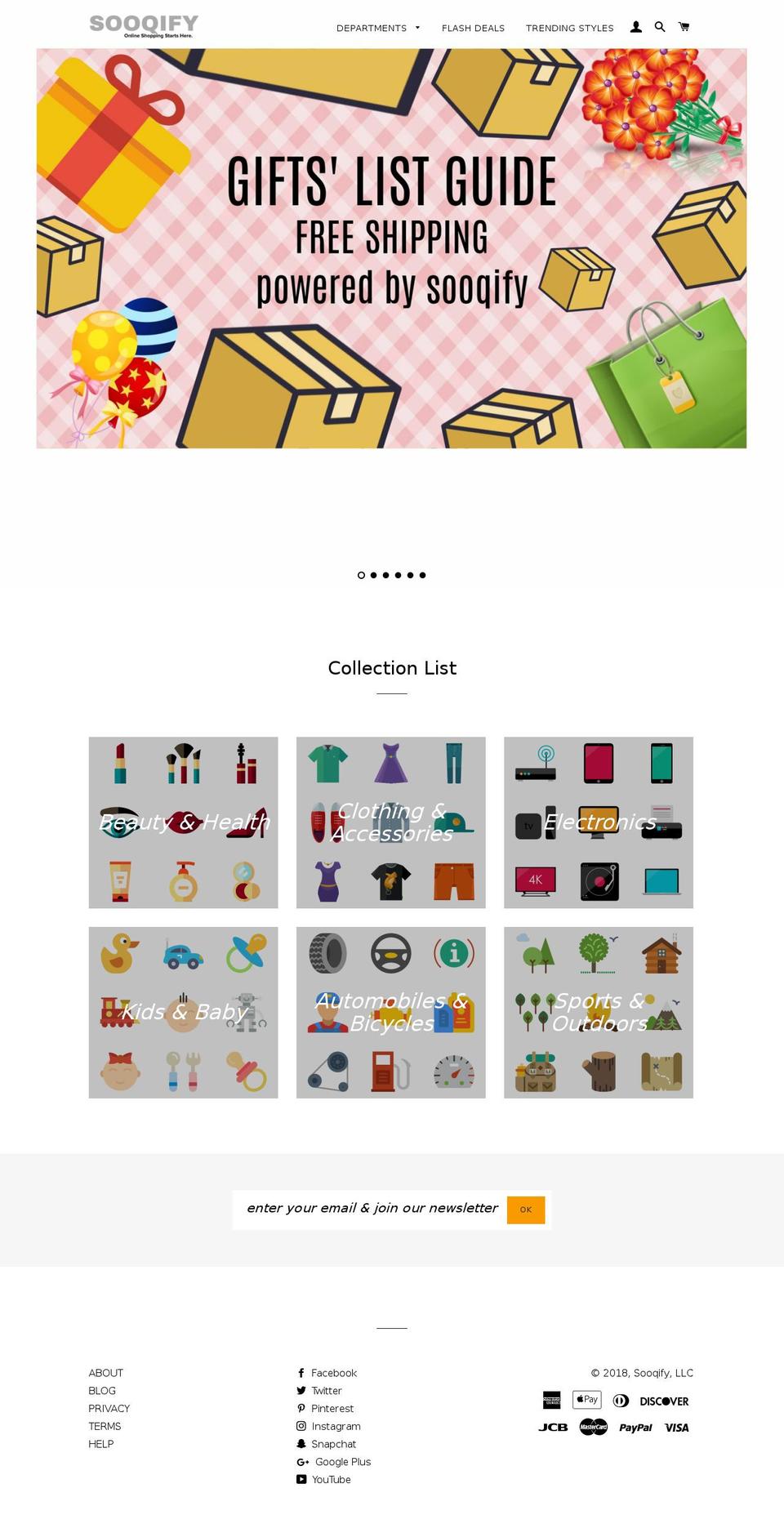 sooqify.com shopify website screenshot