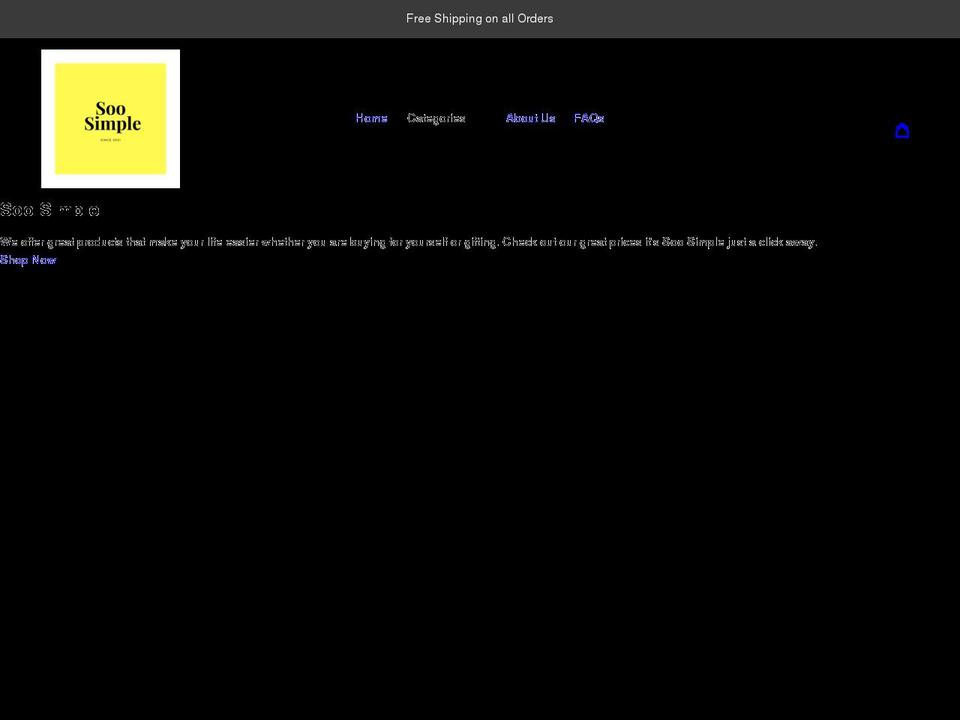 soosimple.com shopify website screenshot