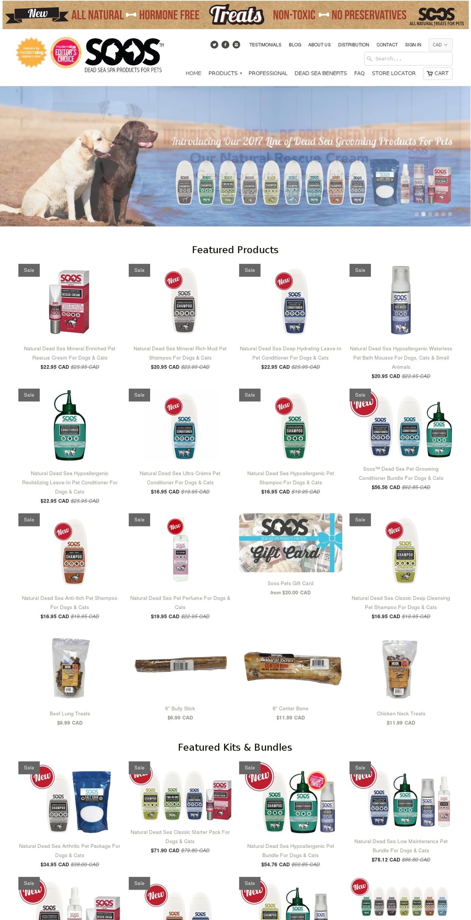 soospets.com shopify website screenshot