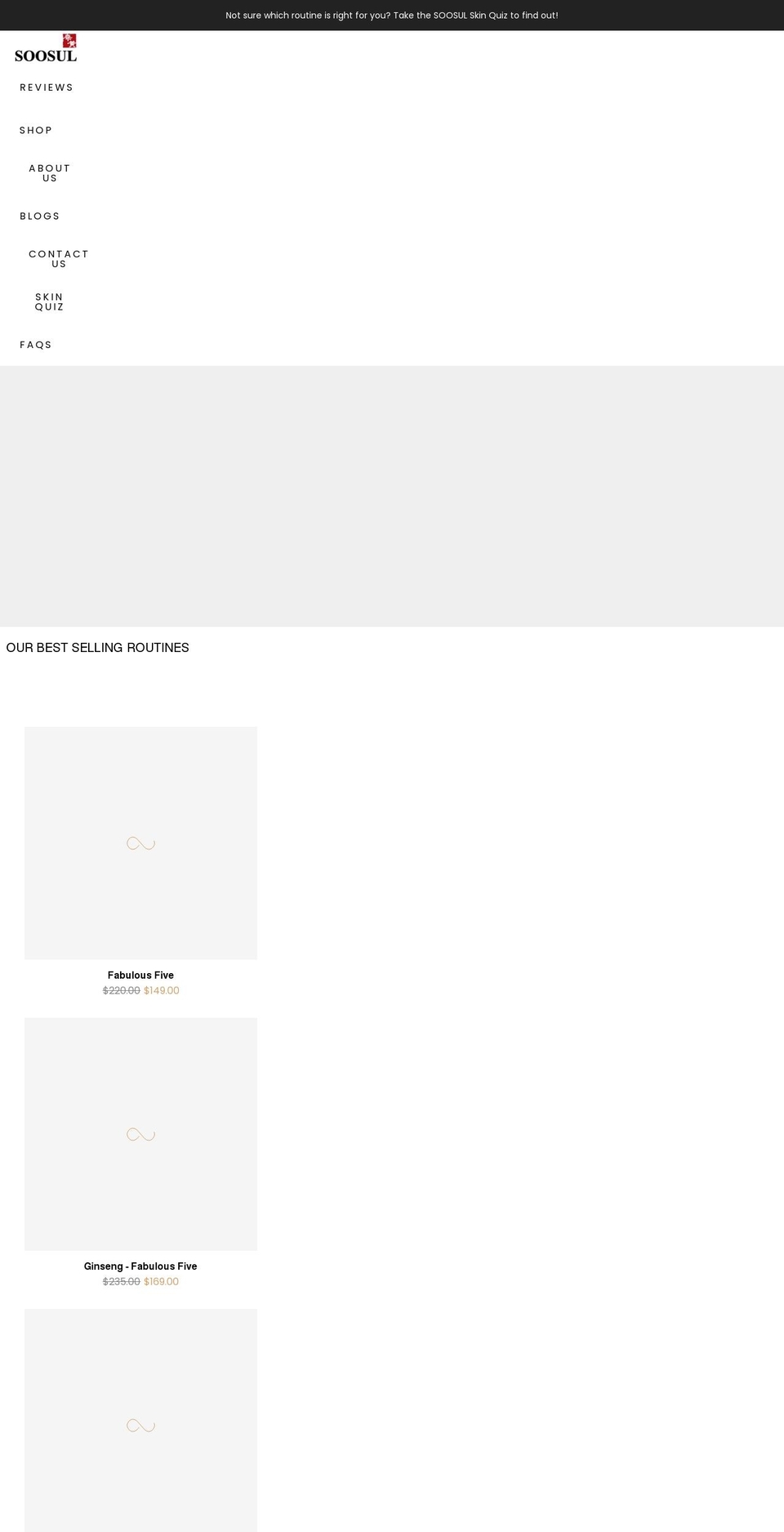 soosul.shop shopify website screenshot
