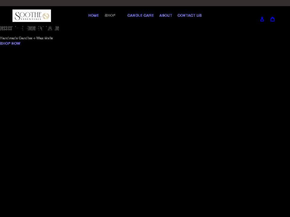 soothe-essentials.com shopify website screenshot
