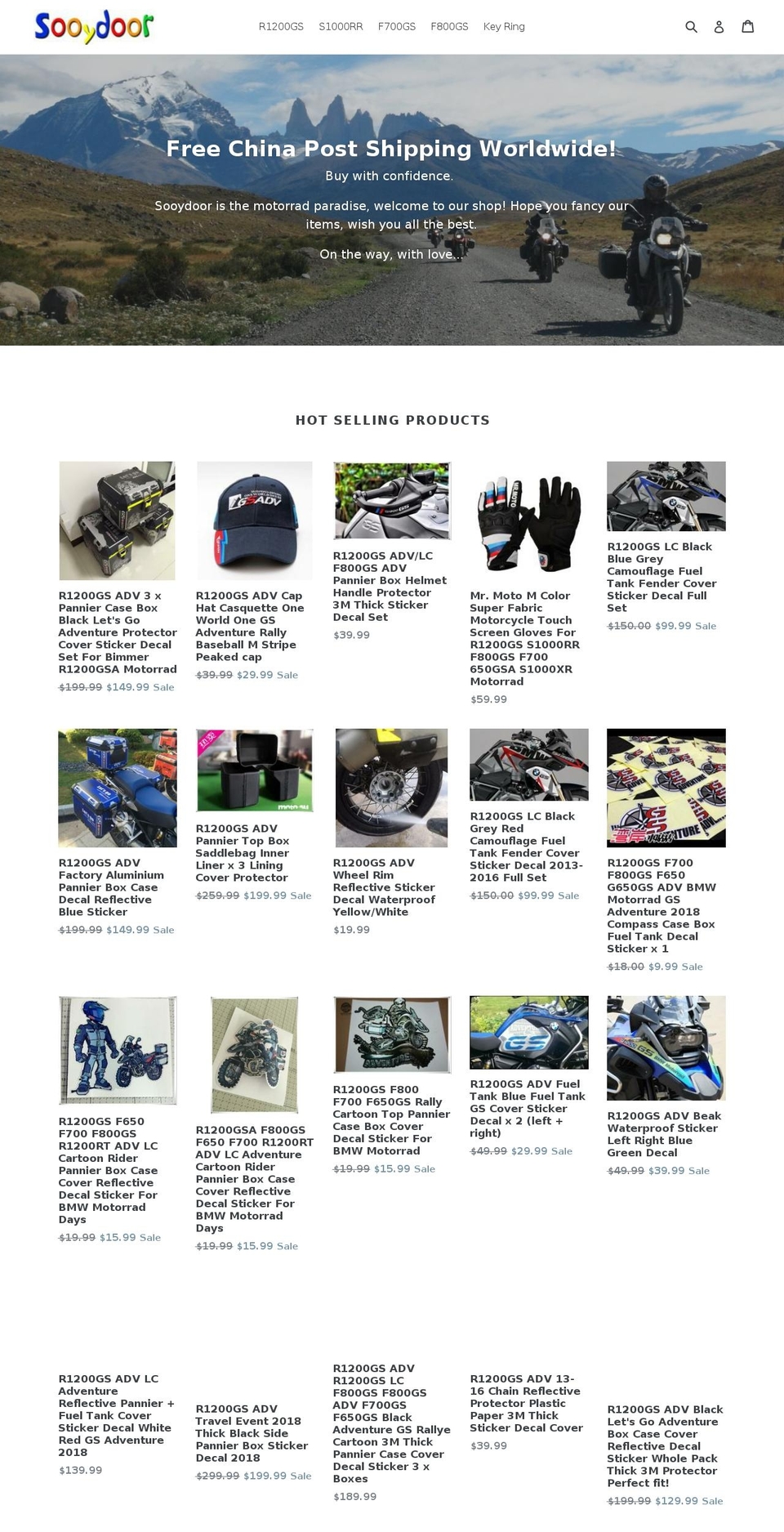 sooydoor.com — Shopify storefront screenshot