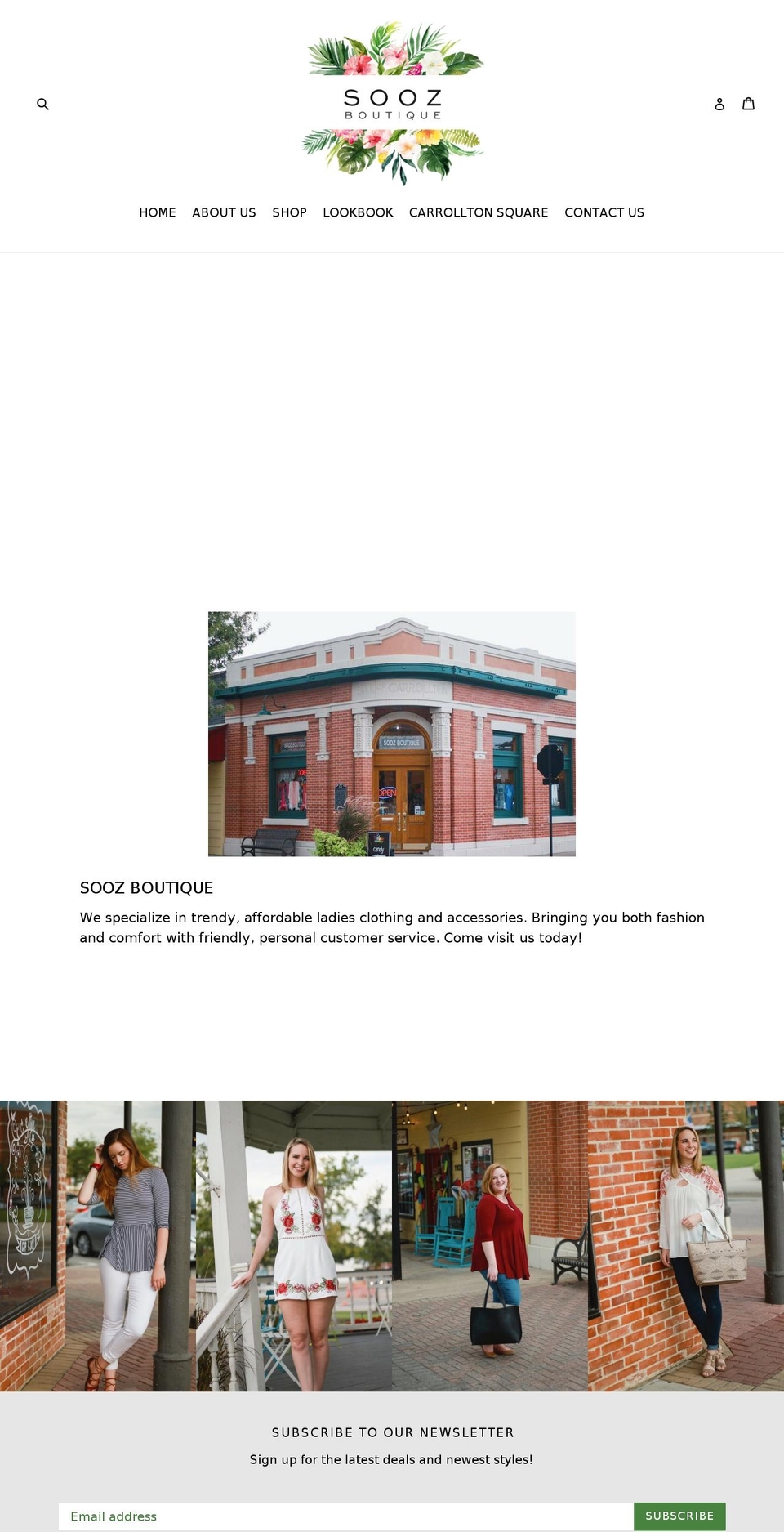 soozboutique.com — Shopify storefront screenshot