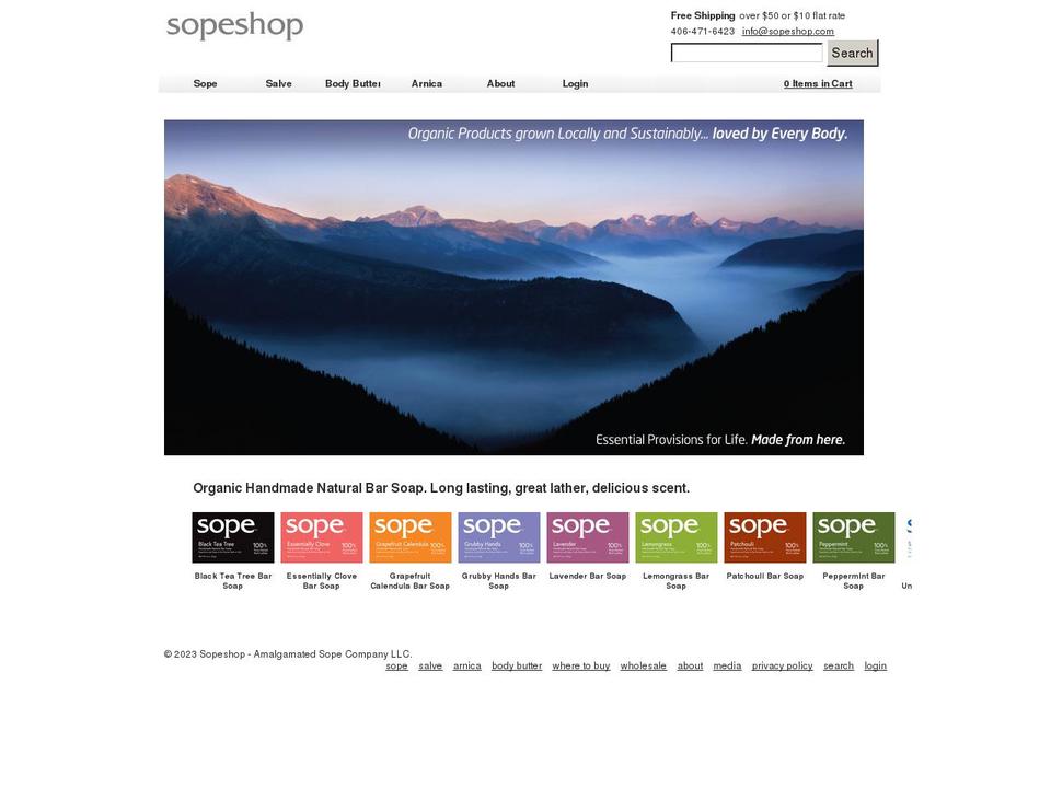 sope.myshopify.com — Shopify storefront screenshot
