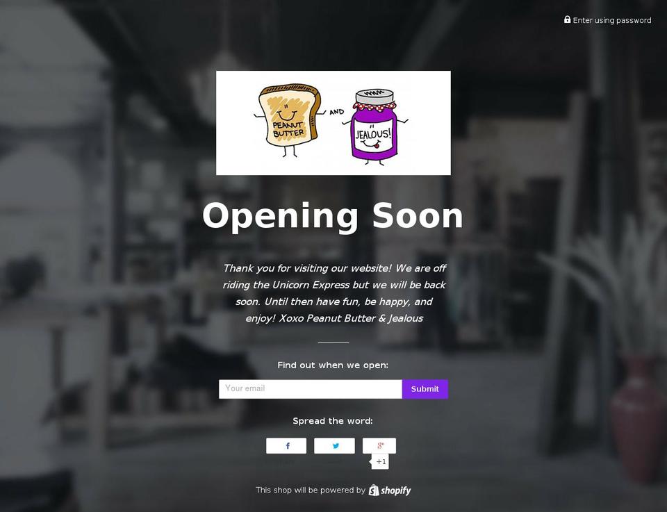 sopeanutbutterandjealous.com shopify website screenshot