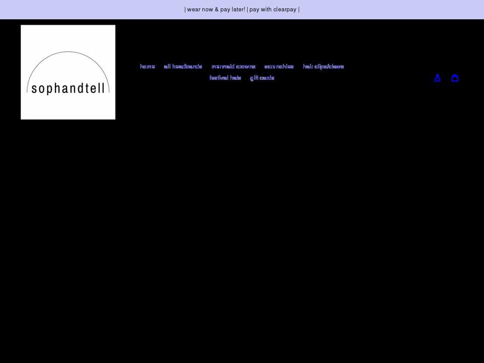 sophandtell.co.uk shopify website screenshot