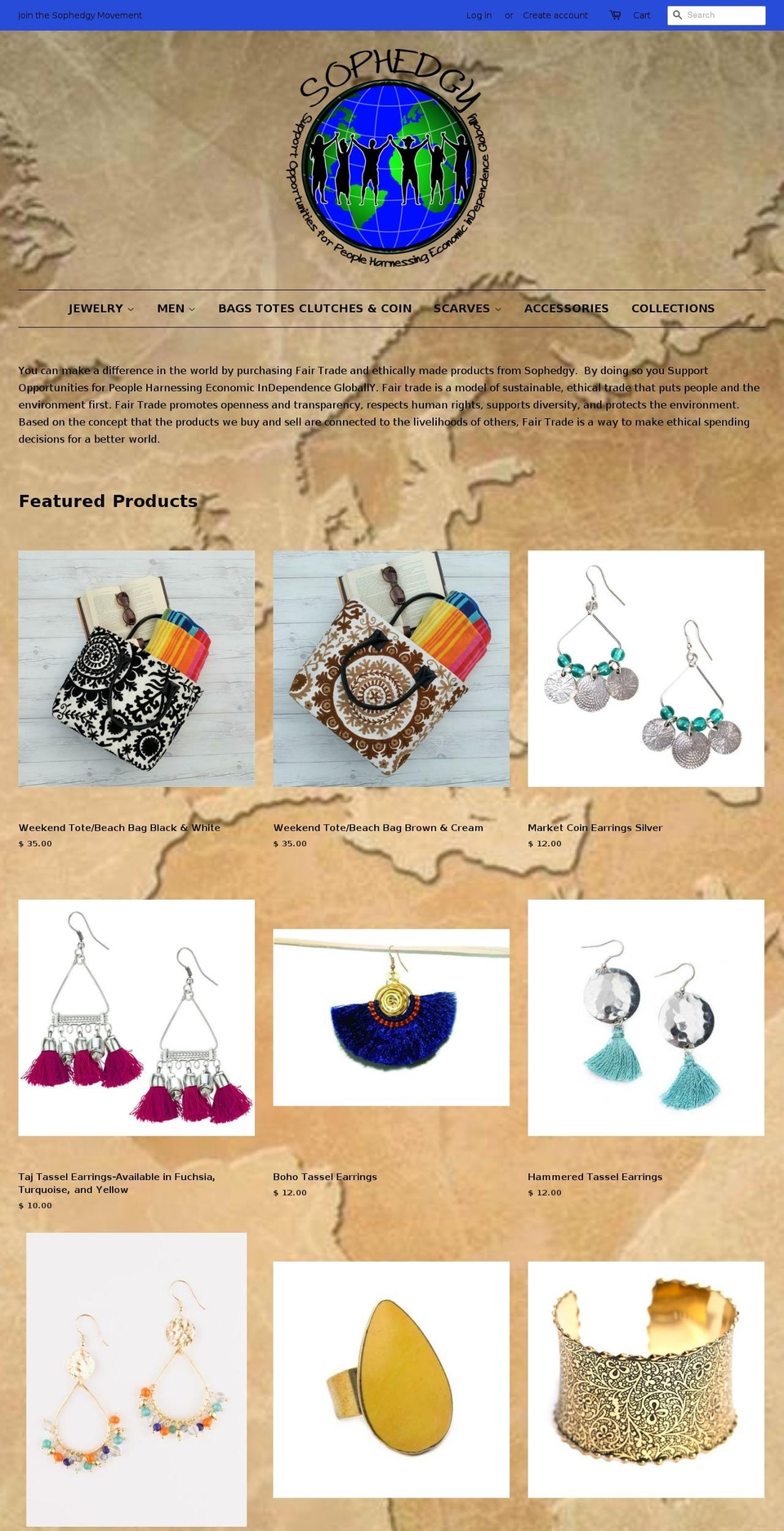 sophedgy.com shopify website screenshot