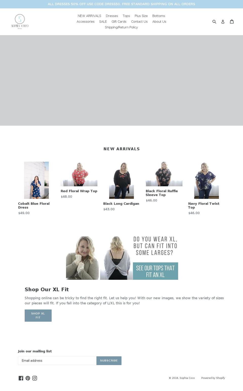 sophiacoco.com — Shopify storefront screenshot