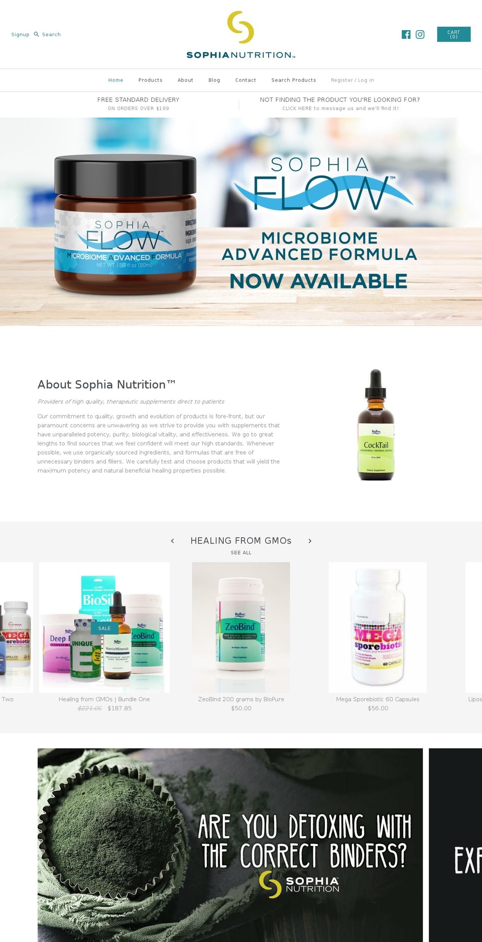 sophianutrition.com — Shopify storefront screenshot
