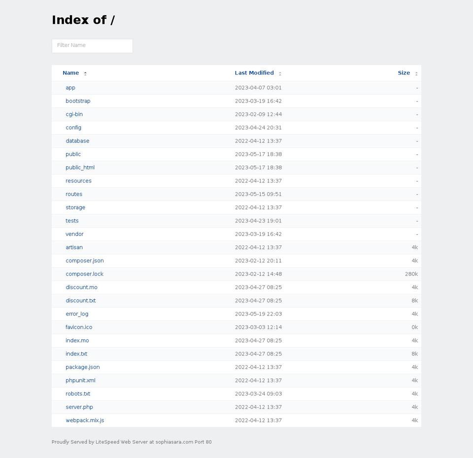 sophiasara.com — Shopify storefront screenshot