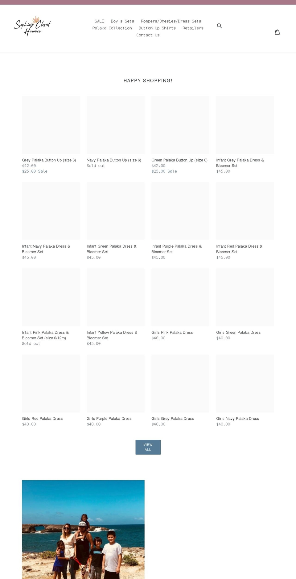 sophiasclosethi.com shopify website screenshot