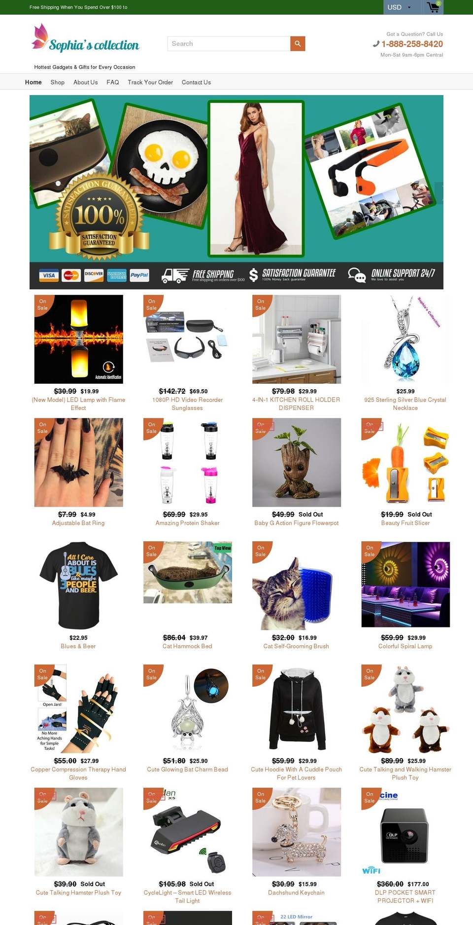 sophiascollection.com — Shopify storefront screenshot