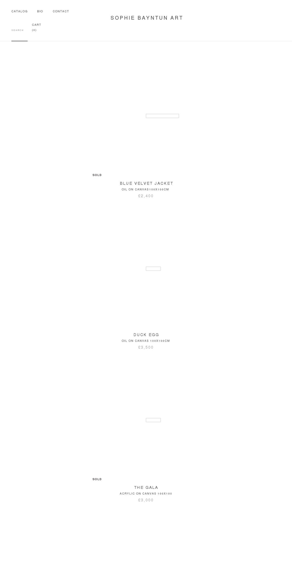 sophiebayntun.com shopify website screenshot