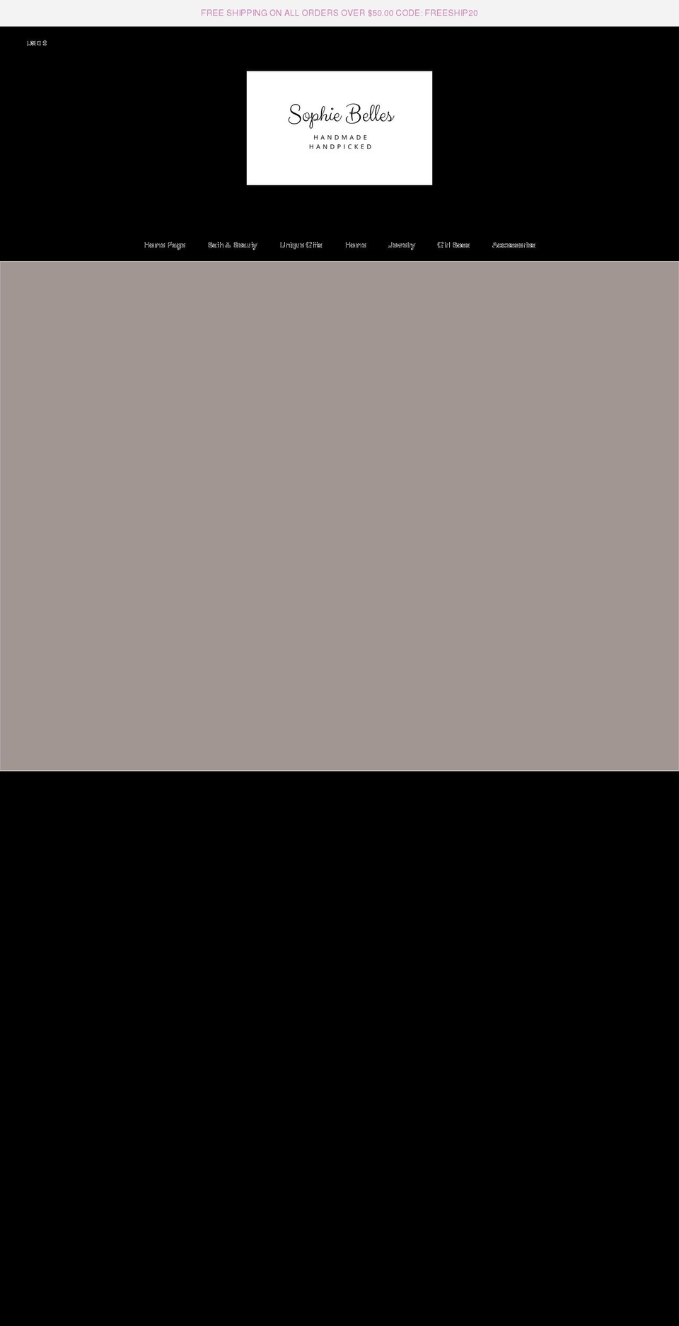 sophiebellesplace.com shopify website screenshot