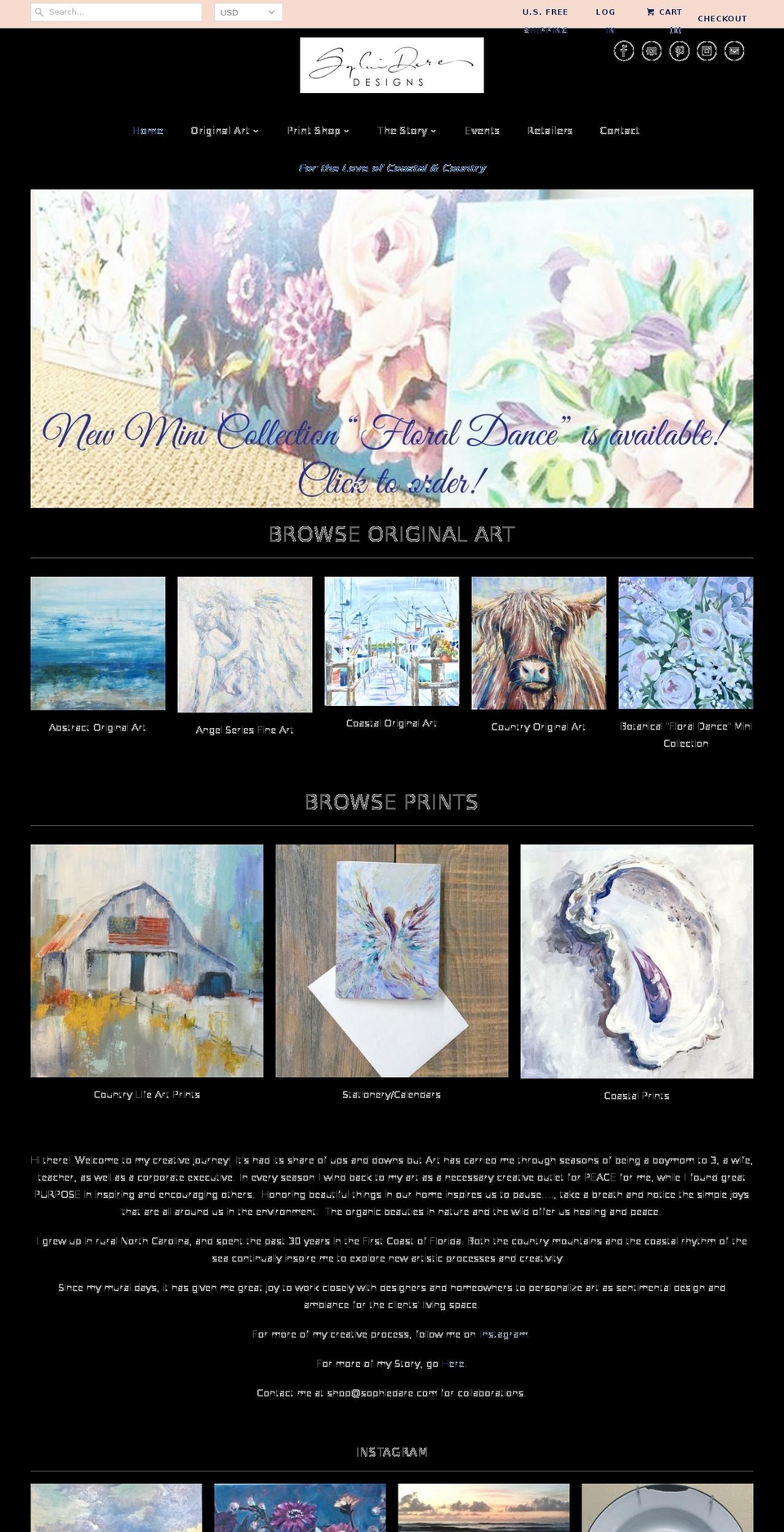 sophiedare.com — Shopify storefront screenshot