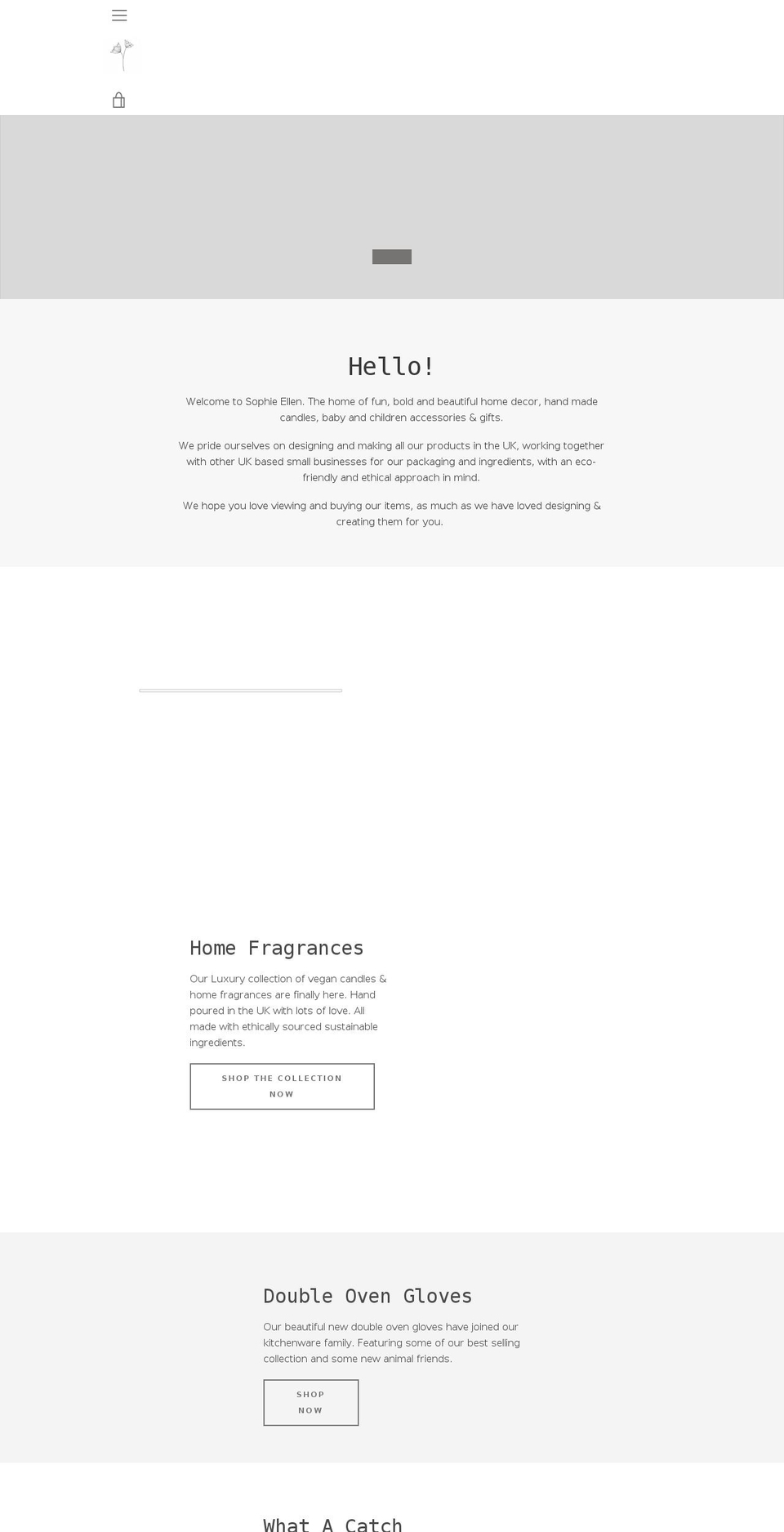 sophieellenhome.co.uk shopify website screenshot