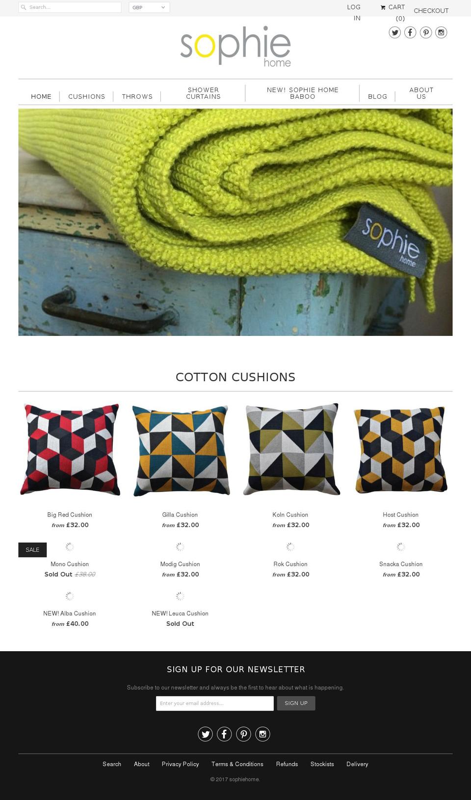 Stockholm Shopify theme site example sophiehome.com