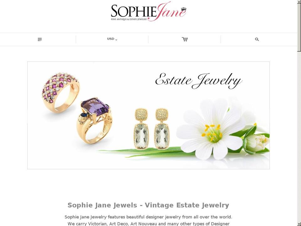 sophiejanejewels.com shopify website screenshot