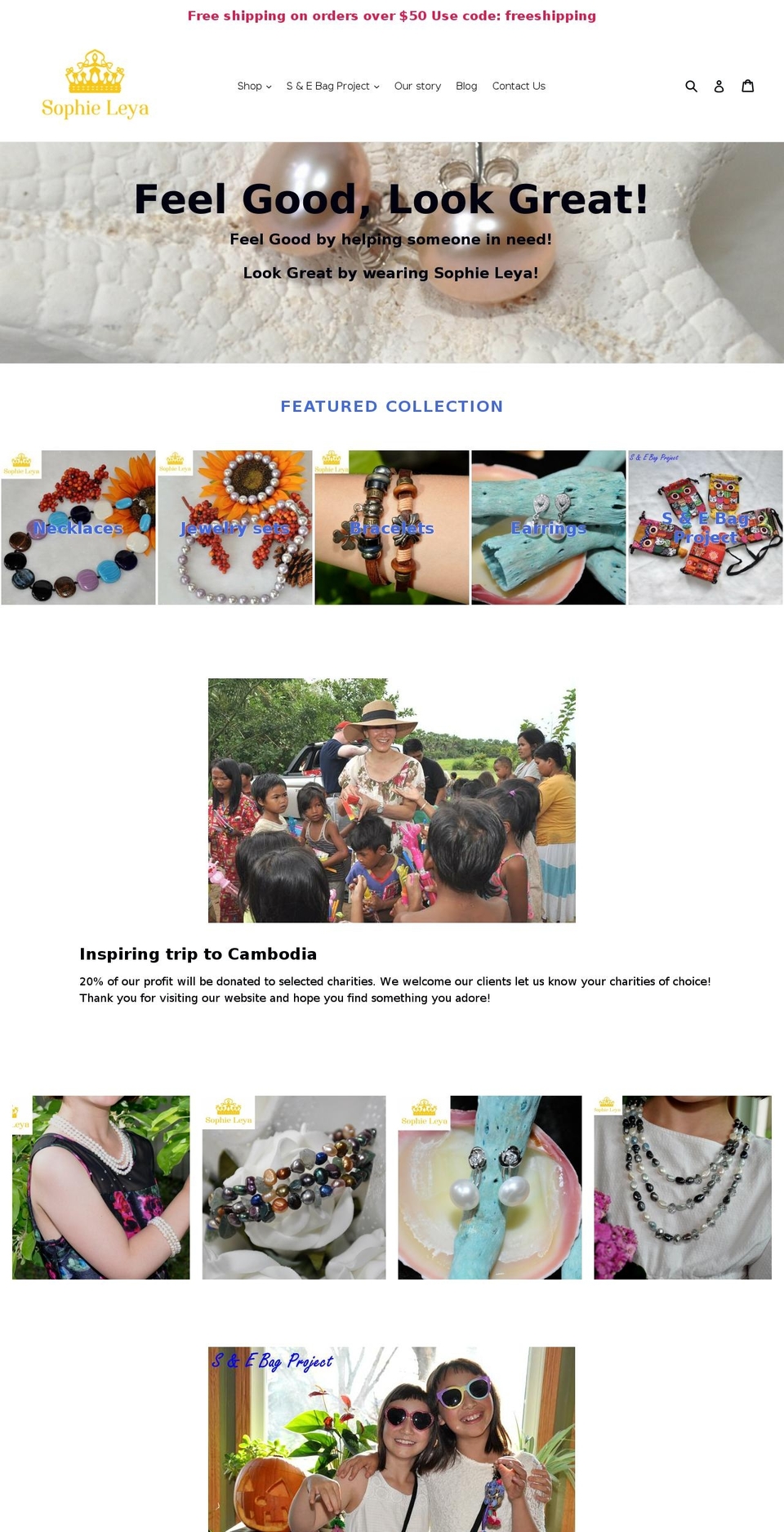 sophieleya.com — Shopify storefront screenshot