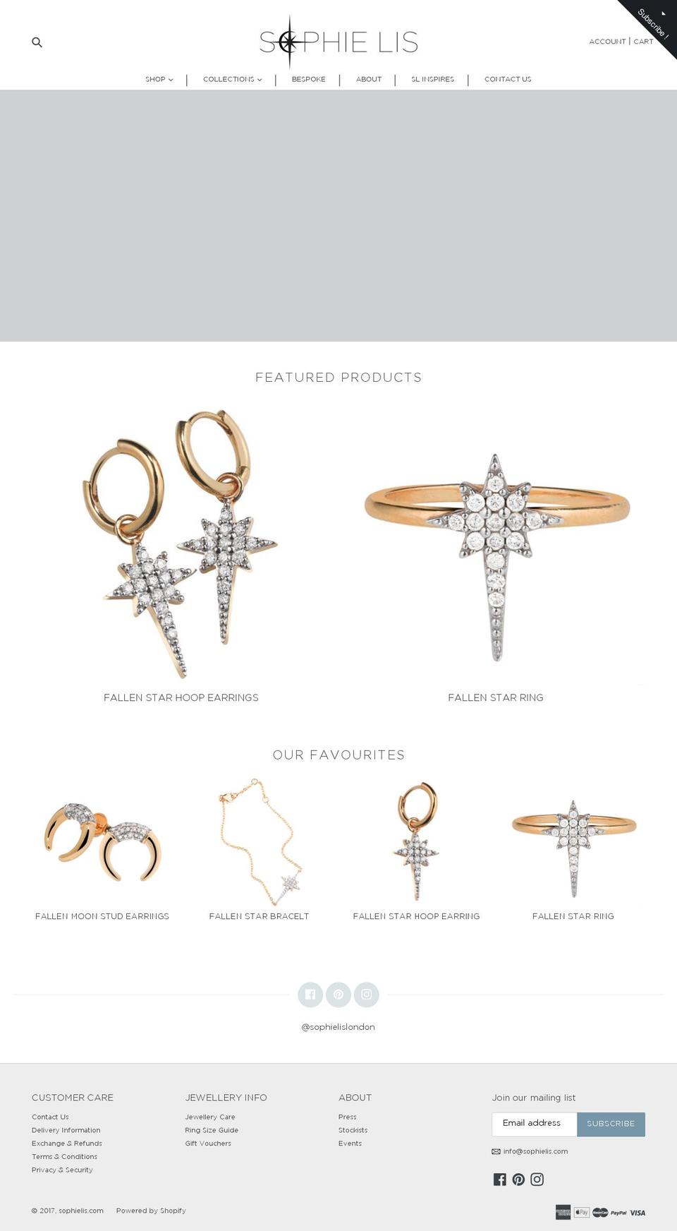 sophielis.com shopify website screenshot