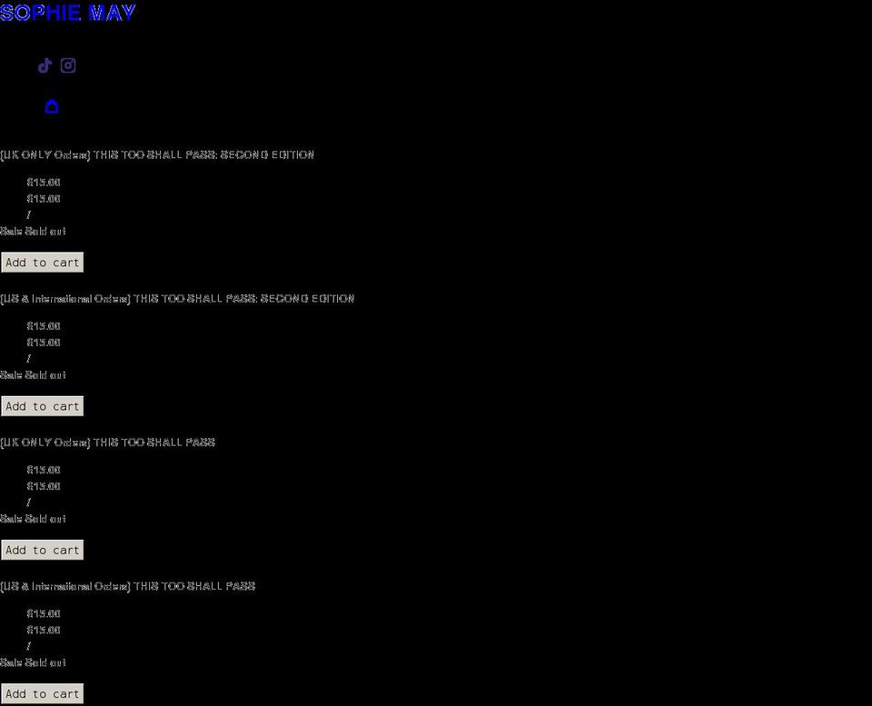 sophiemay.uk shopify website screenshot