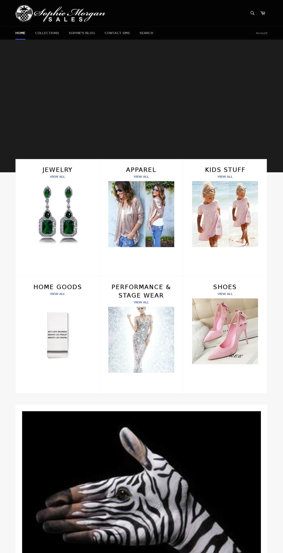 sophiemorgansales.com — Shopify storefront screenshot