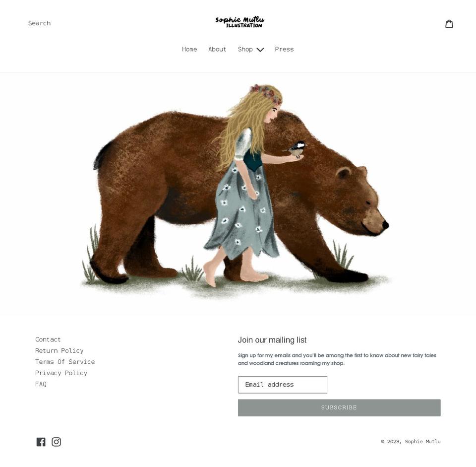 sophiemutlu-art.com shopify website screenshot