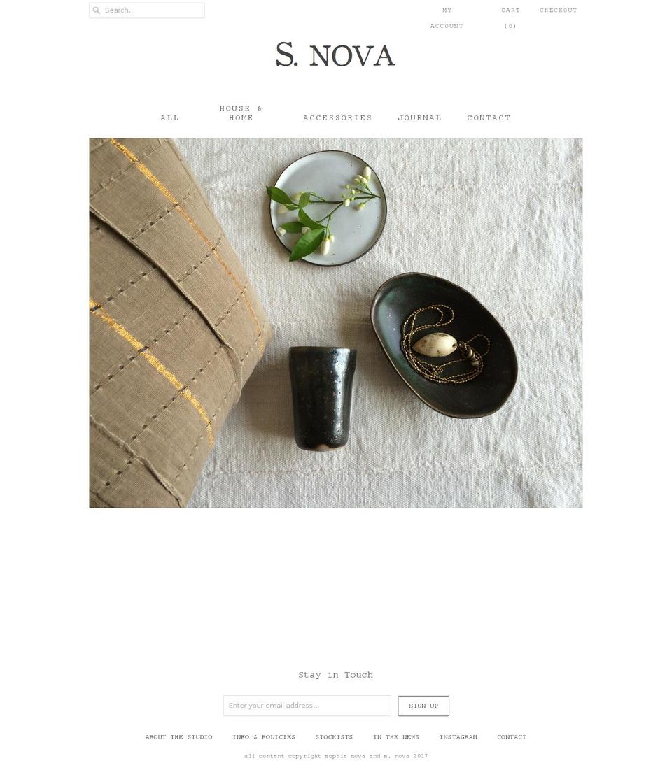 sophienova.com shopify website screenshot