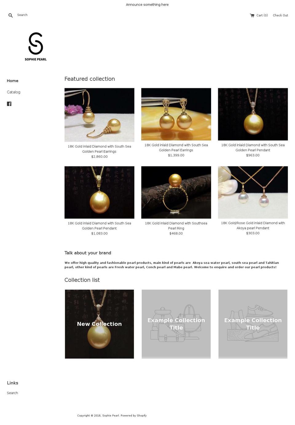 sophiepearlltd.com — Shopify storefront screenshot