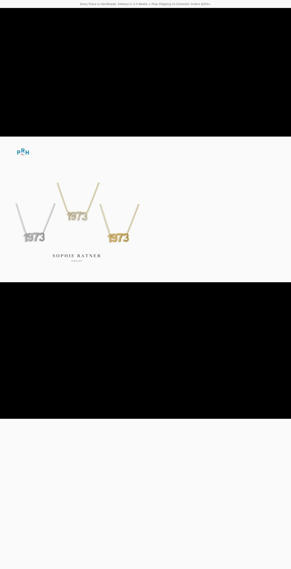 sophieratner.com shopify website screenshot