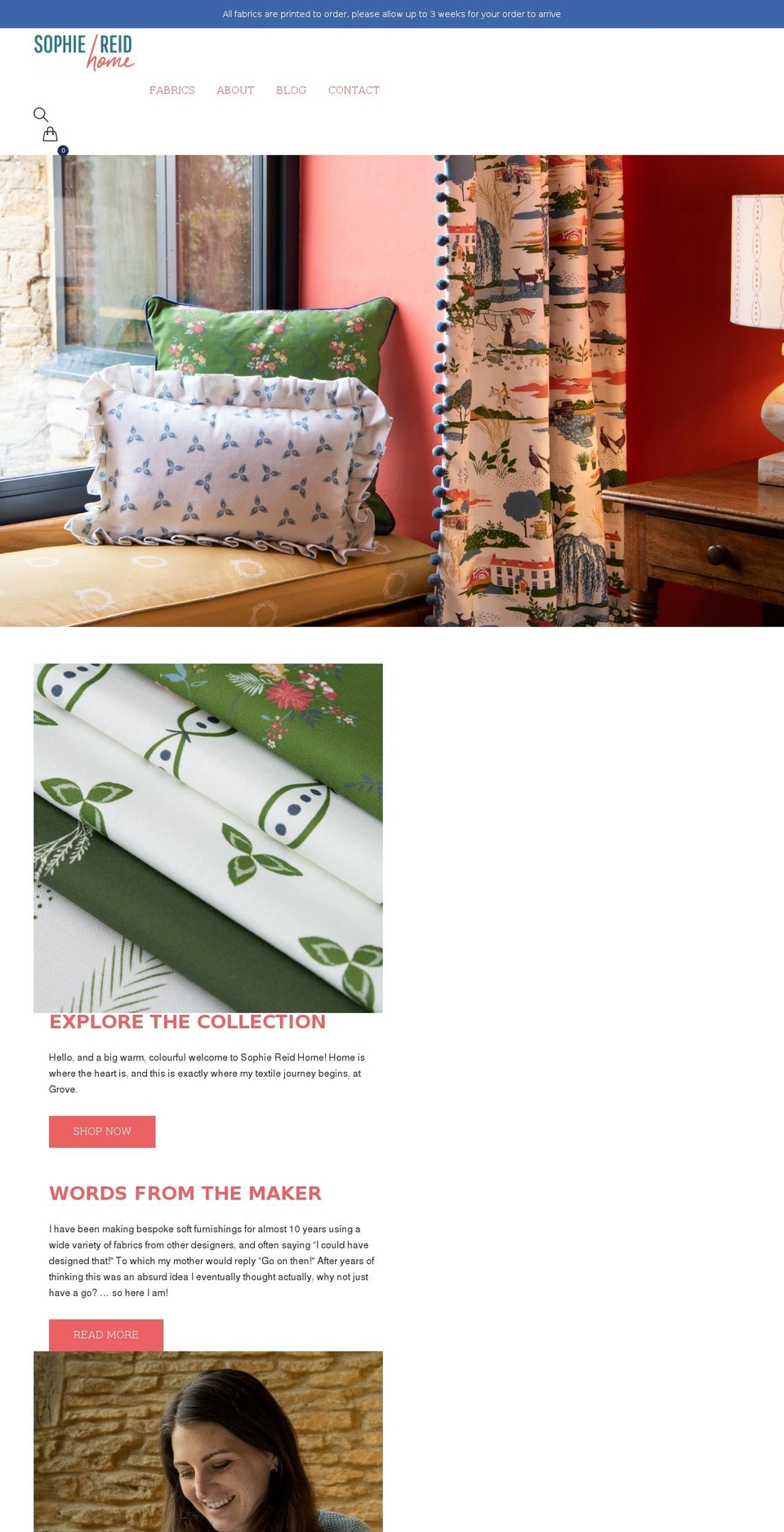 sophiereidhome.co.uk shopify website screenshot