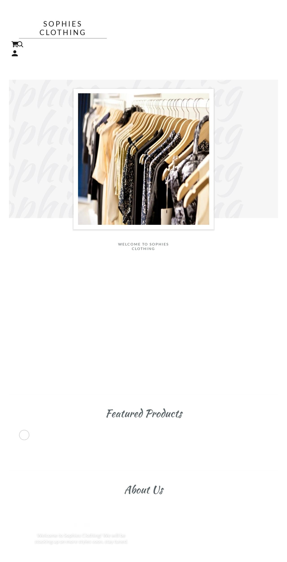 sophiesclothing.com shopify website screenshot