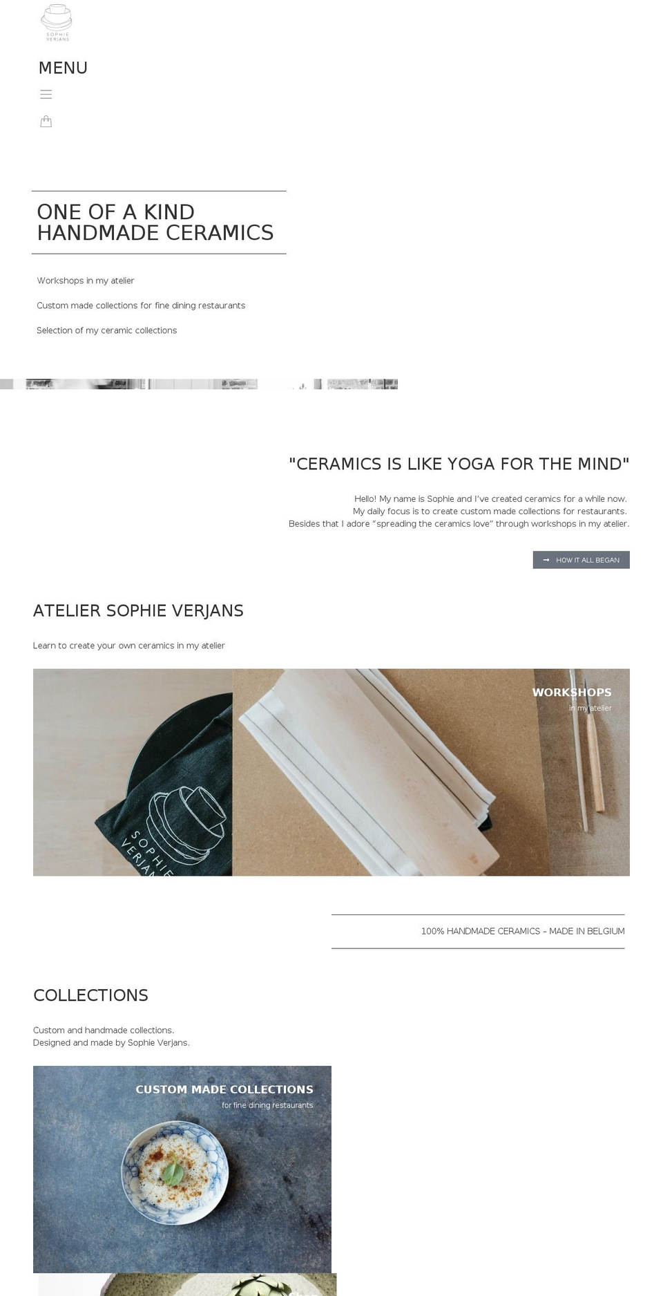 sophieverjans.com — Shopify storefront screenshot