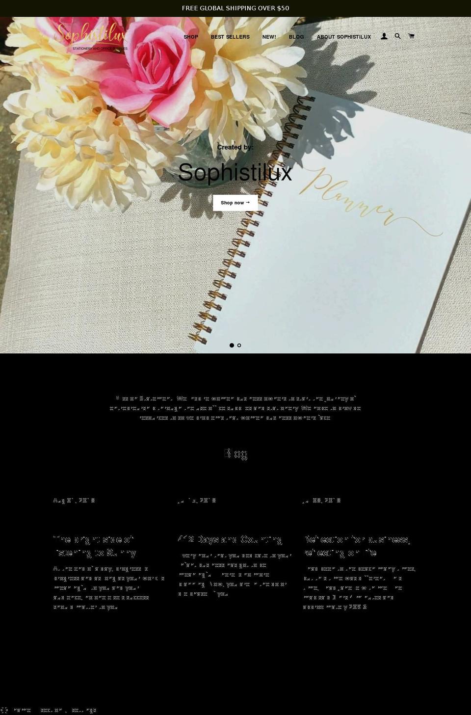 sophisti-lux.com — Shopify storefront screenshot