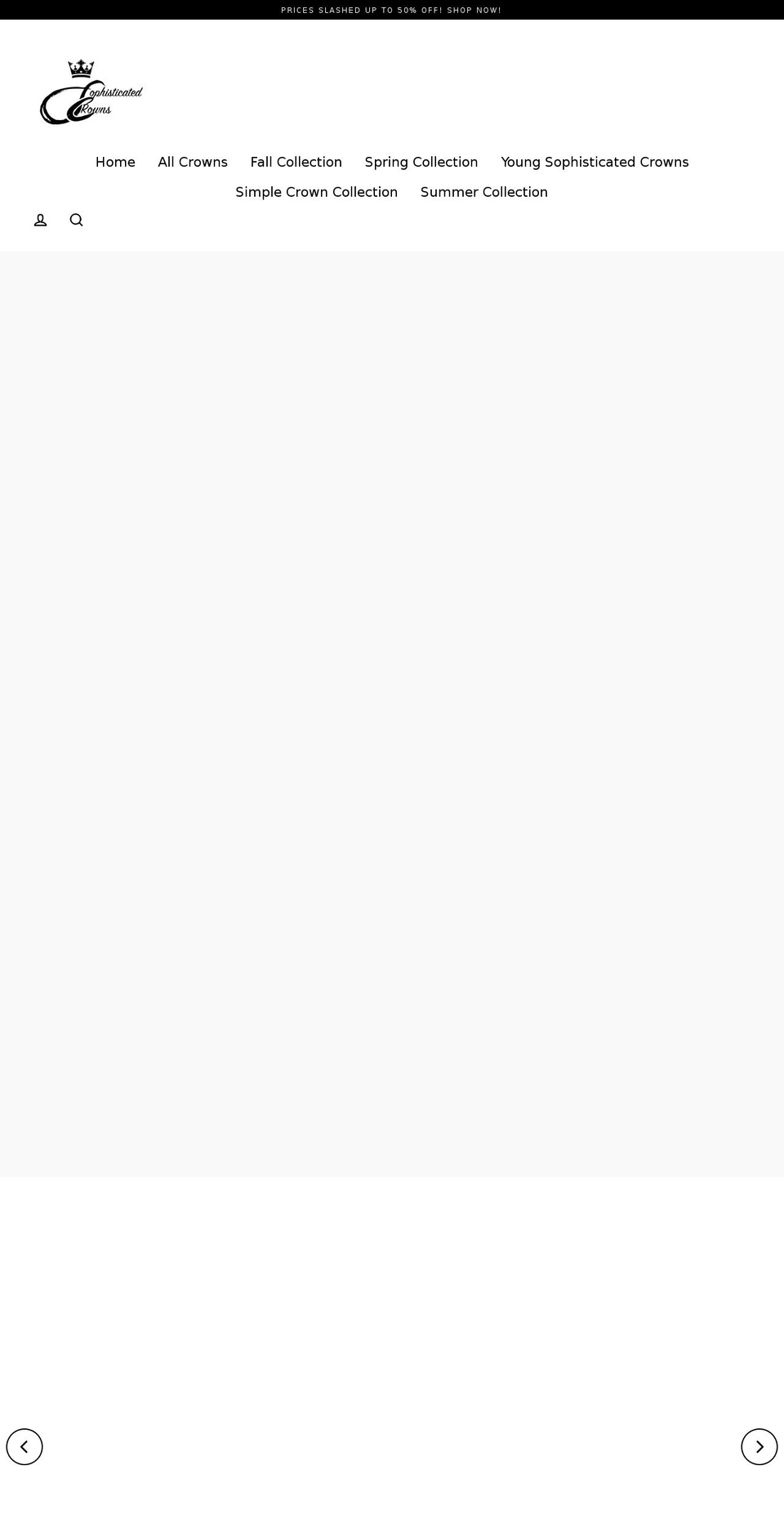 sophisticatedcrowns.com shopify website screenshot