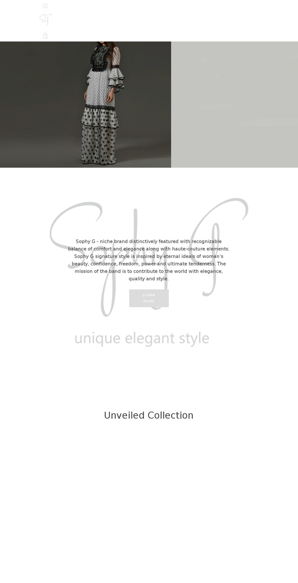 sophyg.com — Shopify storefront screenshot
