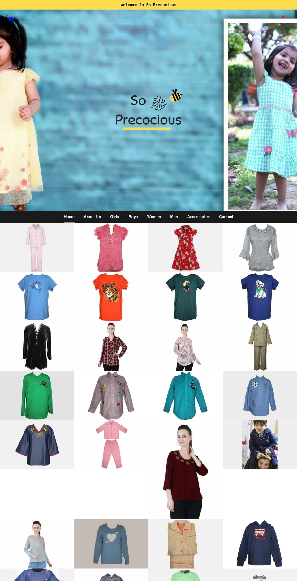 soprecocious.com shopify website screenshot