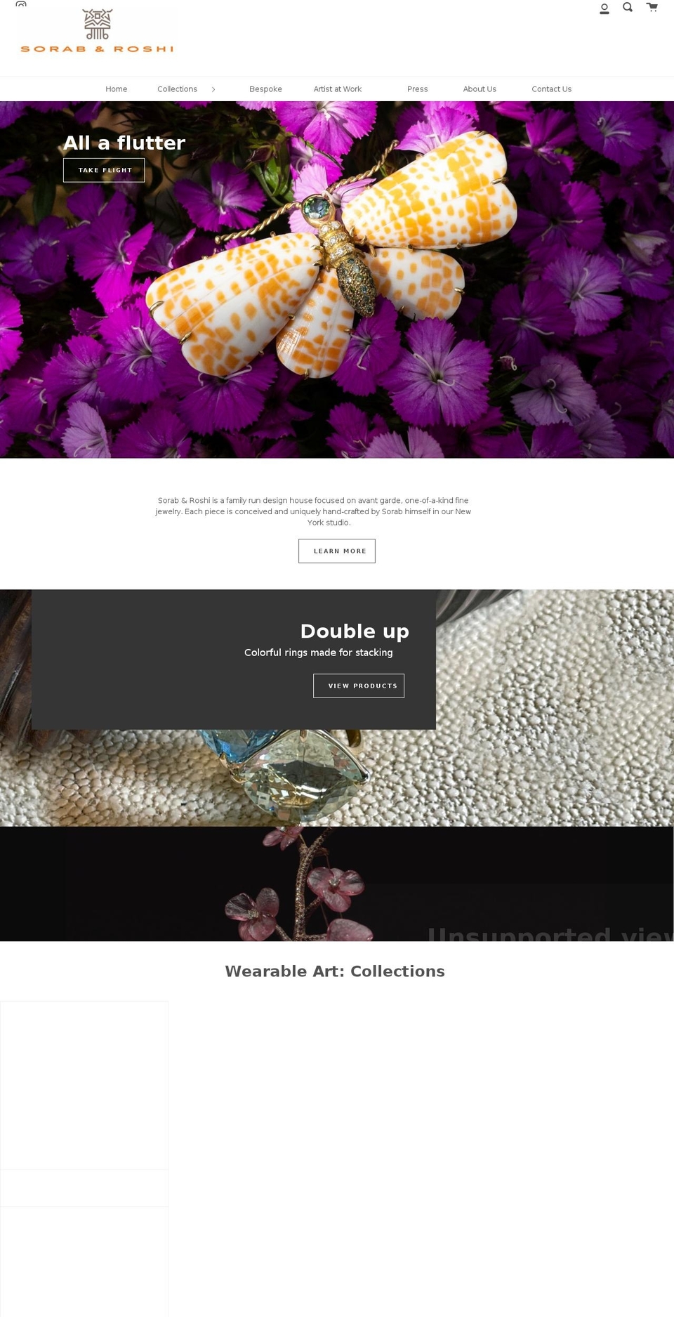 sorabandroshi.com shopify website screenshot